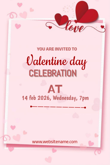 Plantilla de White Valentine's Day Celebration Poster | PosterMyWall