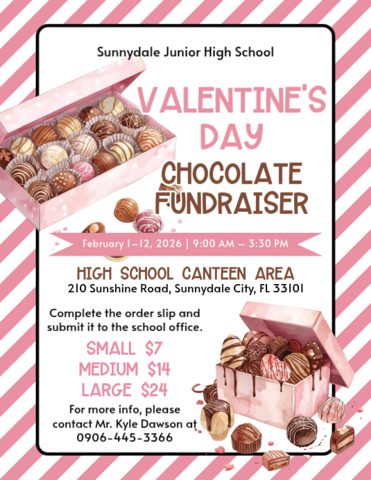 Brown Chocolate Fundraiser A4 Template | PosterMyWall