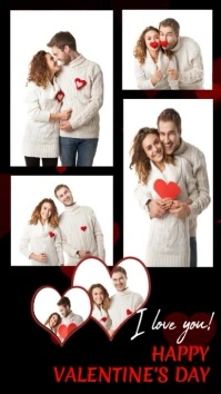 White Valentine's Day Collage Instagram Reel template