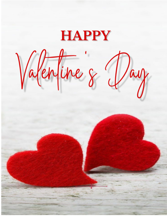 White Valentine's Day Flyer Template PosterMyWall