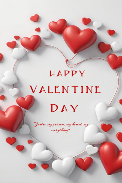 Plantilla de White Valentine's Day Poster | PosterMyWall