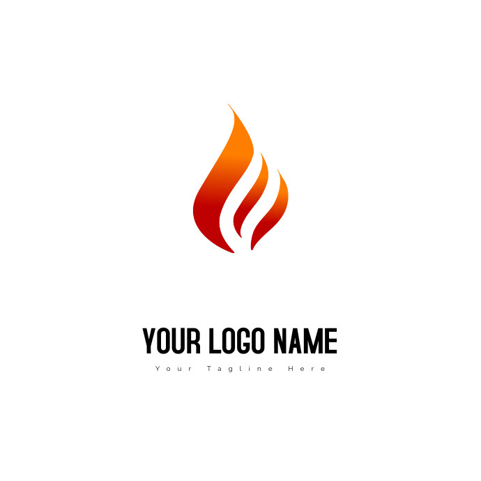 White  Vector Flame, Logo template