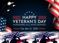 White  Veteans Day Yard Sign template