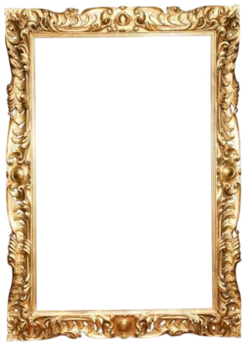White Vintage Blank Frame  A4 template