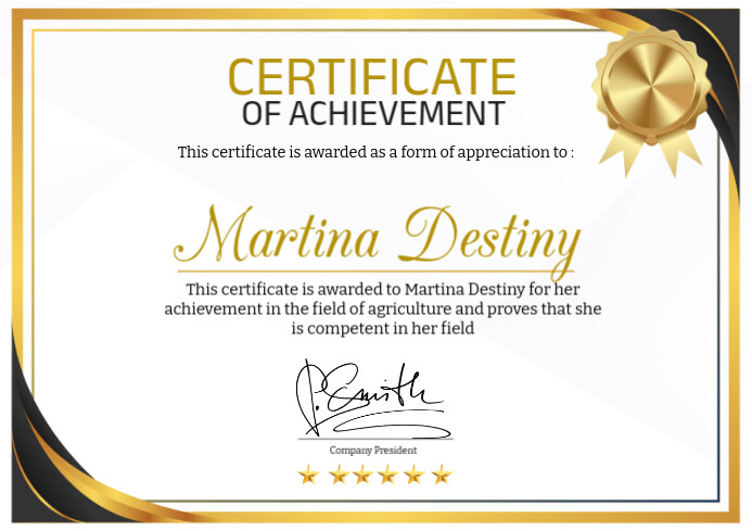 White Vintage Certificate  A4 A4 template