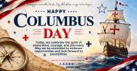 White Columbus Day Celebration Facebook 共享图片 Template