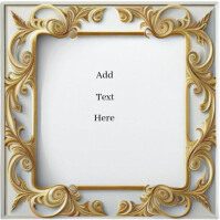 White Vintage Frame Mockup  Instagram Post template