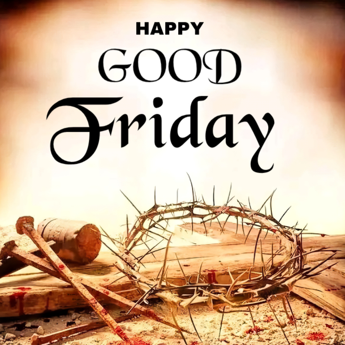 White Vintage Good Friday Instagram Post Template | PosterMyWall