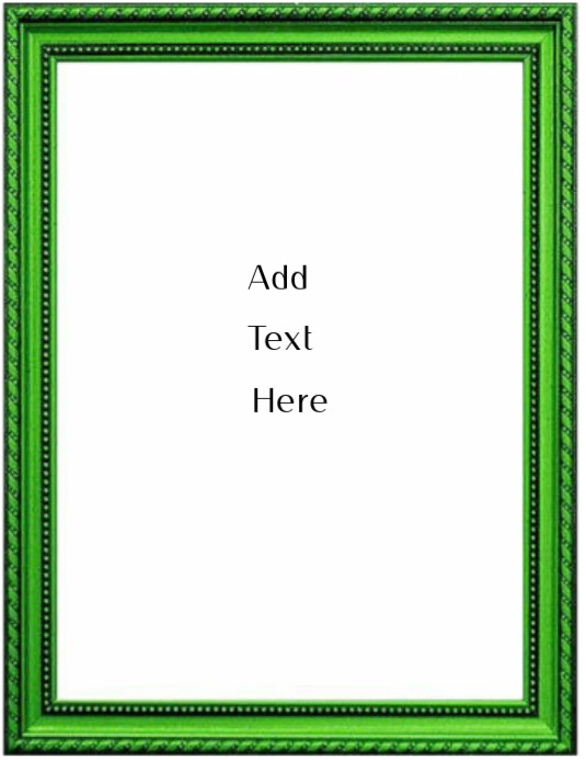 White Vintage Green Frame Flyer (us Letter) Pamflet (VSA Brief) template