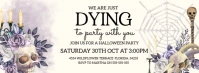 White Vintage Halloween Party Facebook Cover Photo template