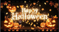 White Vintage Happy Halloween Celebration Videos  Youtube Thumbnail template