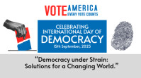 White Vintage International Day Of Democracy  Youtube Thumbnail template