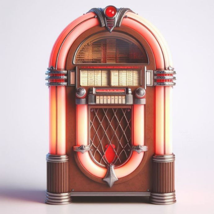 White Vintage Jukebox Instagram Post Template | PosterMyWall