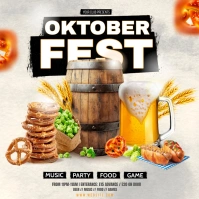 White Vintage October Fest Instagram Post Ins template