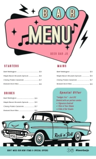 White Vintage Retro Menu Us Legal Template Us Legal