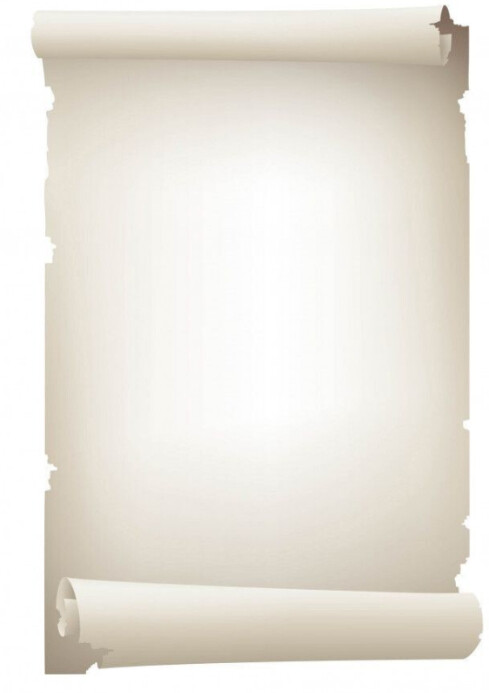 White Vintage Scroll Template A4