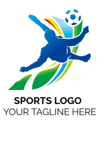 White Vintage Sports Logo Poster template