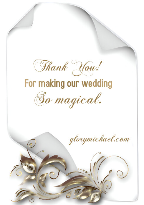 Plantilla de White Vintage Thank You Card Template A4 | PosterMyWall