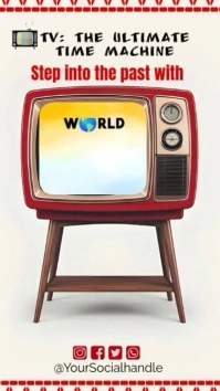 White Vintage World Television Day Instagram Story template