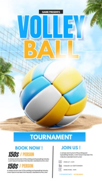 White Volley Ball Instagram Story Instagram S template