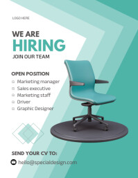 White  We Are Hiring Flyer (us Letter) template