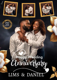 Sort Wedding Anniversary A4 Template