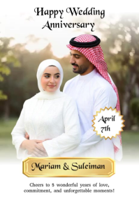 White  wedding anniversary Flyer design Poster Video template