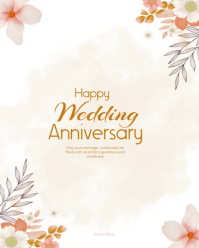 White Wedding Anniversary Instagram Portrait Video template
