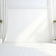 White  Wedding Backdrop Design Square (1:1) template