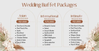 White Wedding Buffet Packages Banner Facebook Shared Image template