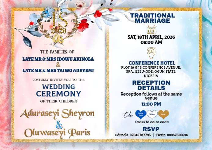 White Wedding Invitation A4 Template | PosterMyWall