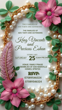 White Wedding Invitation Instagram Story template