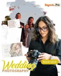 White Wedding Photography Portrait template