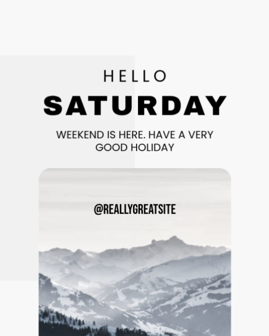 White Weekend Holiday Instagram Portrait 2026 Template | PosterMyWall