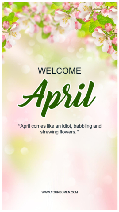 Copy of White Welcome April Instagram Story | PosterMyWall
