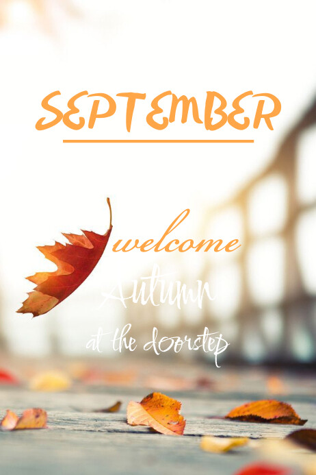 White Welcome September Poster Template | PosterMyWall