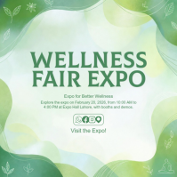 White Wellness Fair Expo Instagram Post Iphosti le-Instagram template