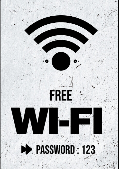 White Wifi A4 A4 template
