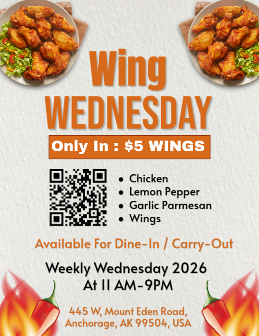 Wingstack Promotion Display White Wing Wednesday Promotion Flyer Template | PosterMyWall