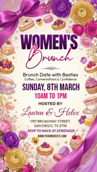 White Women's Brunch Event Instagram Story template