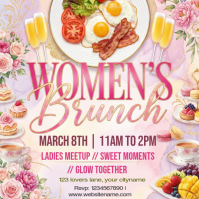 White Women's Brunch Instagram Post Iphosti le-Instagram template