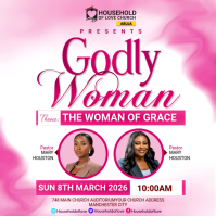 White Women's Church Event Instagram Post Instagram-Beitrag template