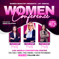 White Women's Conference Instagram Post template