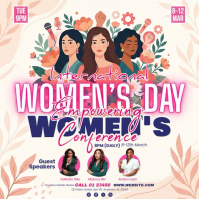 White Women's Conference Instagram Post Video template