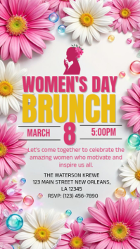 White Women's Day Brunch Instagram Story Indaba yaku-Instagram template