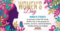 White Women's Day Celebration Facebook Shared Image template