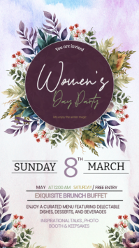 White Women's Day Party Instagram Story template
