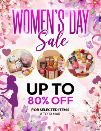 White Women's Day Sale Flyer template