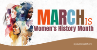 White Women's History Month Facebook Shared Image template