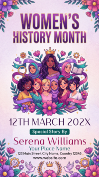 White Women's History Month Instagram Story Instagram-Story template